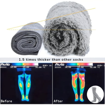 Lenvic Over Knee High Fuzzy Socks